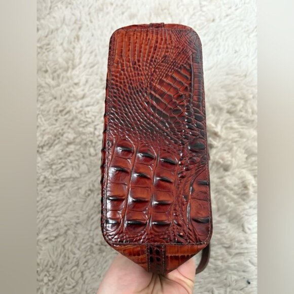 BRAHMIN MINI DUXBURY CROSSBODY-Croc-Embossed Leather Crossbody Bag - Picture 9 of 9